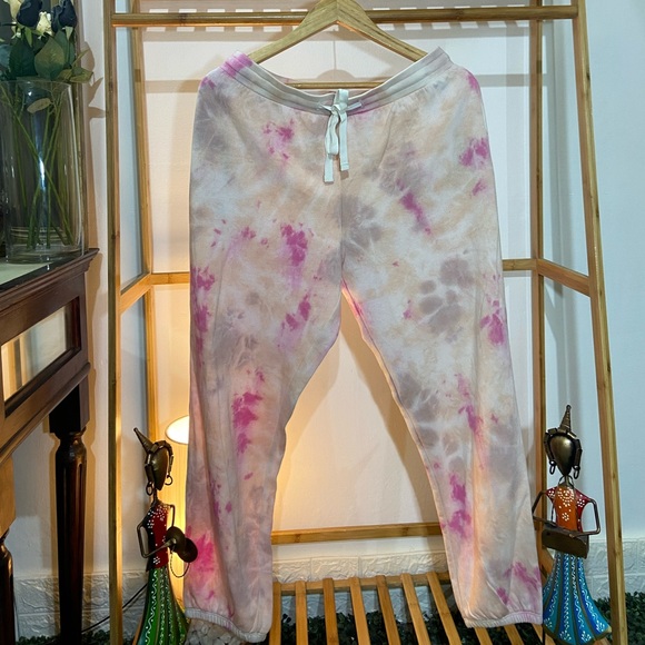 THE DROP Multi Tie Dye Fleece Drawstring Sweatpants Jogger’s. Size-L - Picture 9 of 11